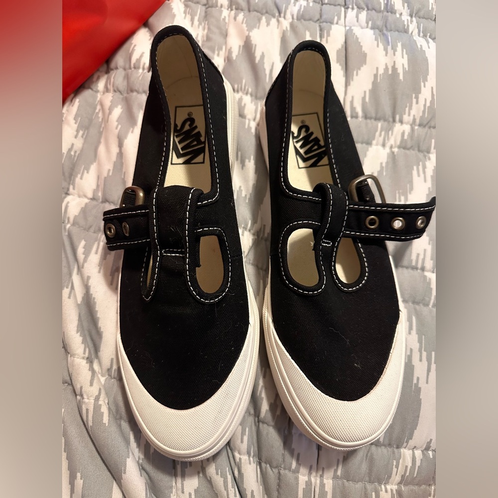 Black and White Canvas Vans